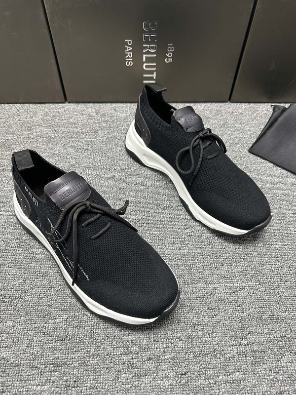 Berluti 섀도우 니트 스니커즈 001-203956