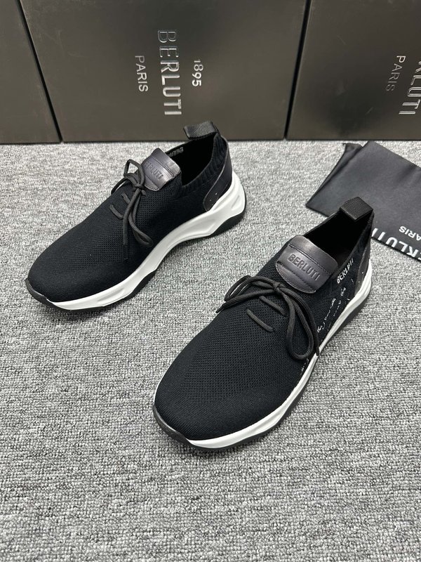 Berluti 섀도우 니트 스니커즈 001-203956