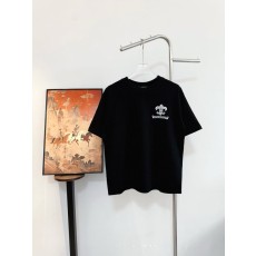 크롬하츠 크라운 크로스 자수 면 반팔 티셔츠 001-204174