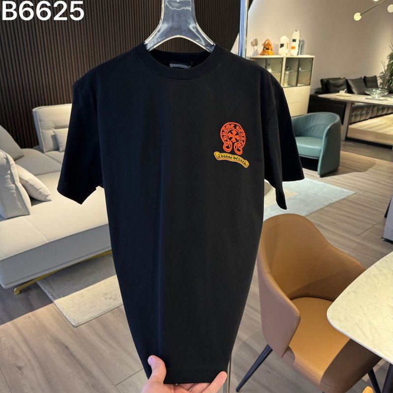 크롬하츠 26SS 신상 자수 로고 반팔 티셔츠 001-204196