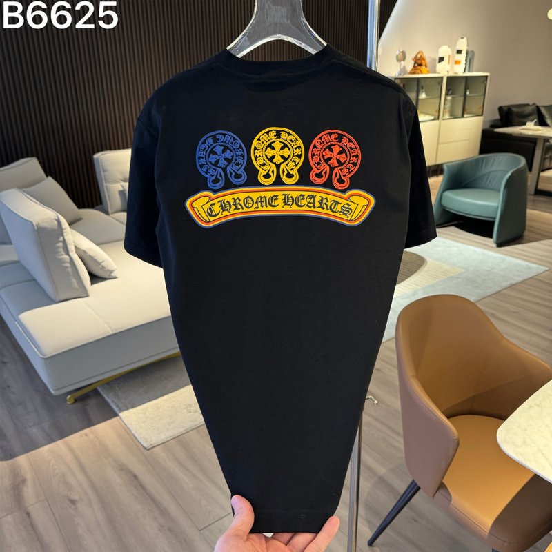 크롬하츠 26SS 신상 자수 로고 반팔 티셔츠 001-204196