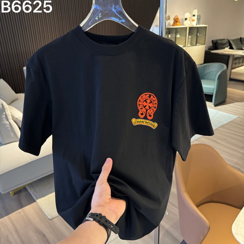 크롬하츠 26SS 신상 자수 로고 반팔 티셔츠 001-204196