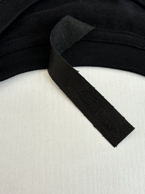 크롬하츠 크로스 가죽 패치 컬러 블록 반팔 티셔츠 001-204198