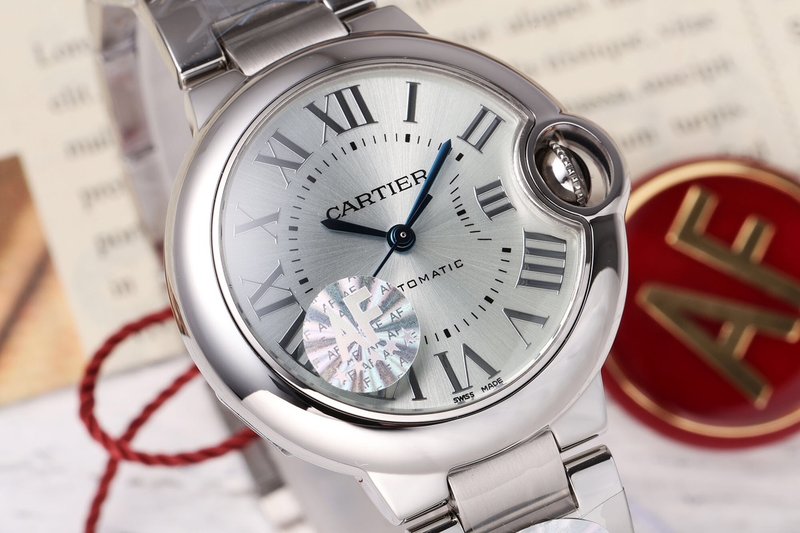 까르띠에 발롱블루 33mm 스테인리스 스틸 시계 001-205393