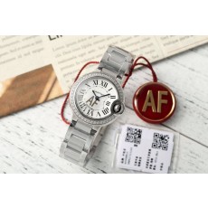 까르띠에 발롱블루 28mm 쿼츠 시계 001-205396