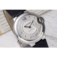 까르띠에 발롱블루 33mm 스테인리스 스틸 시계 001-205419