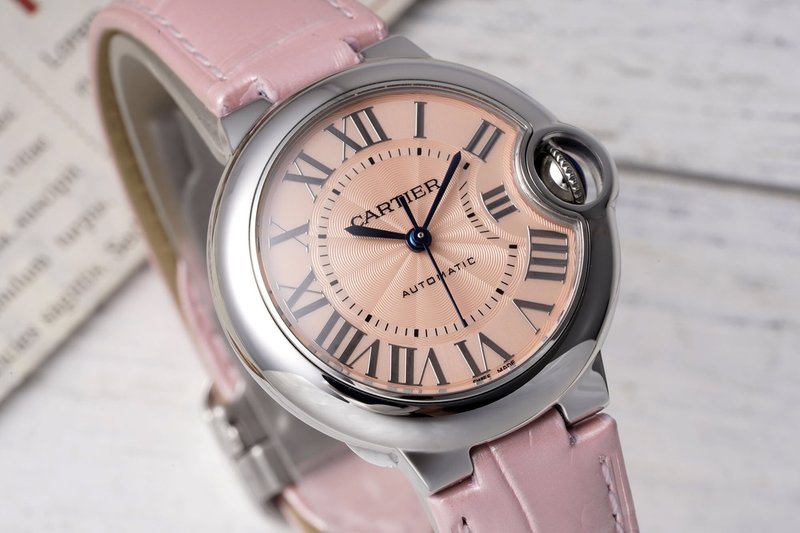 까르띠에 발롱 블루 33mm 스테인리스 스틸 시계 001-205442