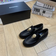 샤넬풍 빈티지 라운드 토 로퍼 001-205686