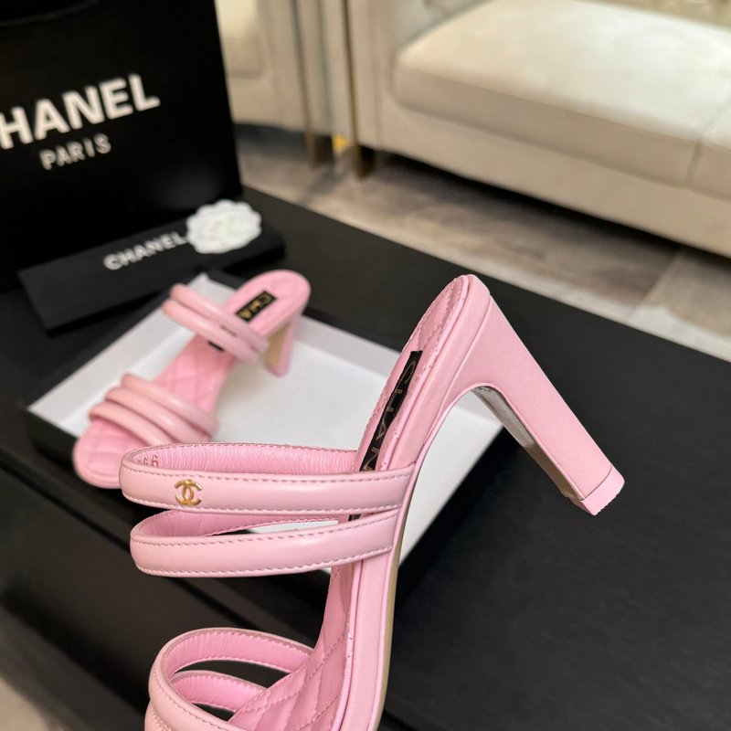 샤넬 더블 C 스트랩 힐 샌들 001-205693