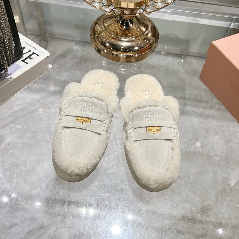 미우미우 울 로퍼 빈티지 패션 슬리퍼 001-205948