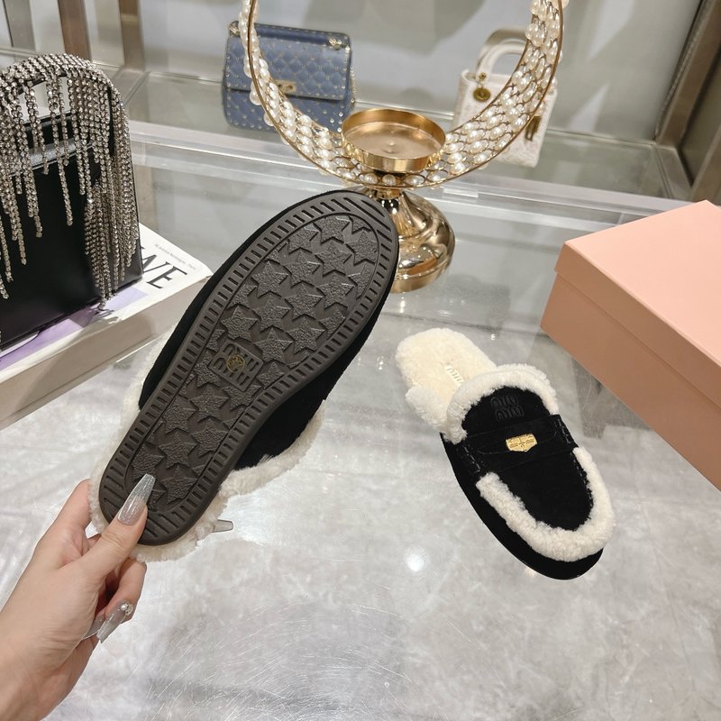 미우미우 울 로퍼 빈티지 패션 슬리퍼 001-205949