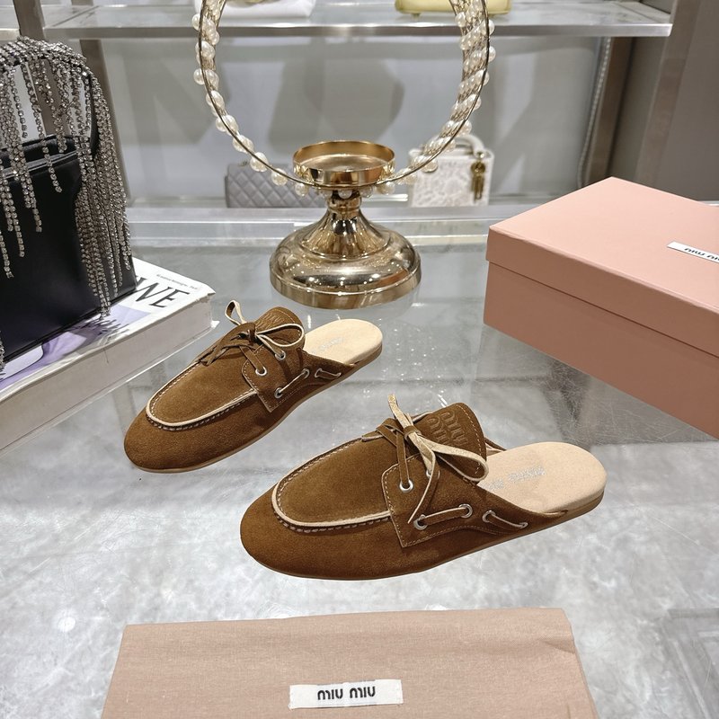 미우미우 마블링 레이스 플랫 샌들 001-205967
