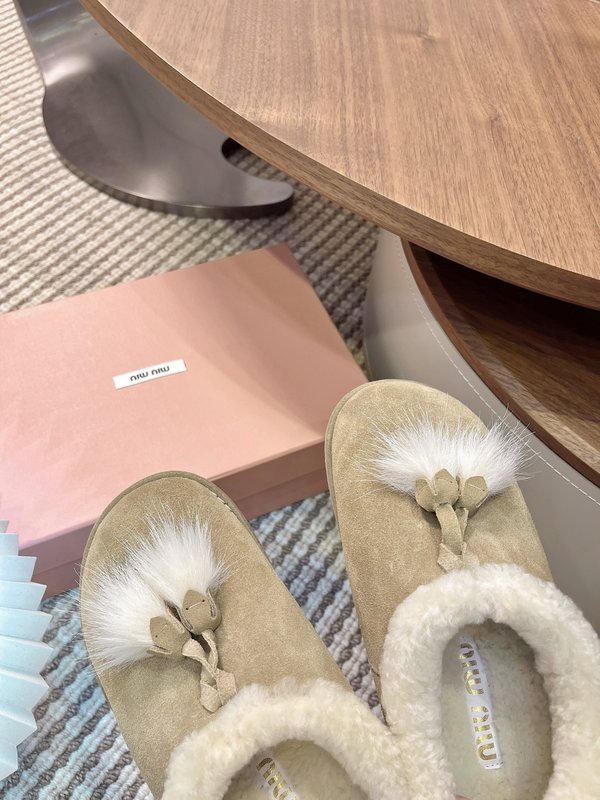 미우미우 프링지 퍼 로퍼 부츠 001-206000