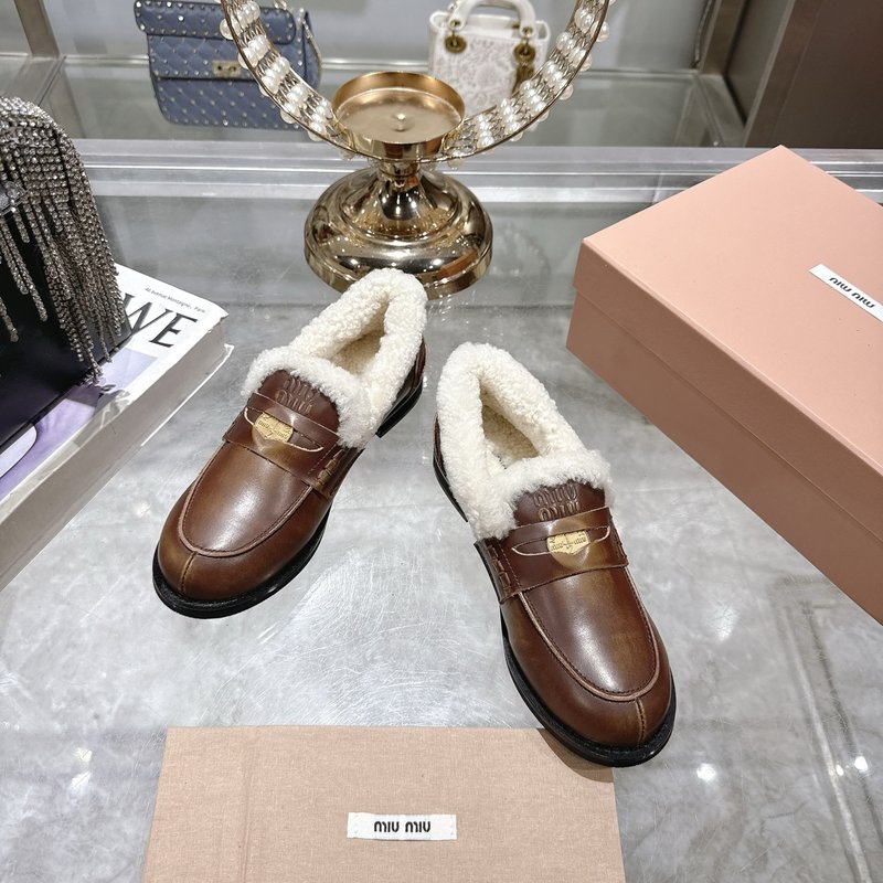 레트로 울 플랫 로퍼 001-206008