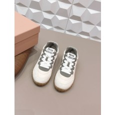 미우미우 스포티 컬러 블럭 두꺼운 밑창 스니커즈 001-206048