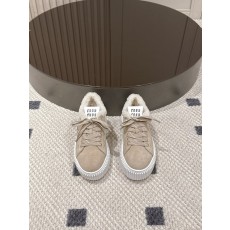 MIUMIU 리얼 퍼 스웨이드 플랫폼 슈즈 001-206059