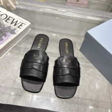 프라다 양피 통근용 가죽 밑창 슬리퍼 001-206374