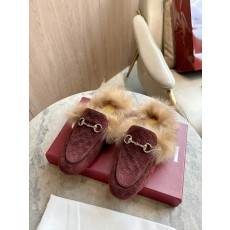 구찌 여성용 말衔扣 울 뮬 001-206563