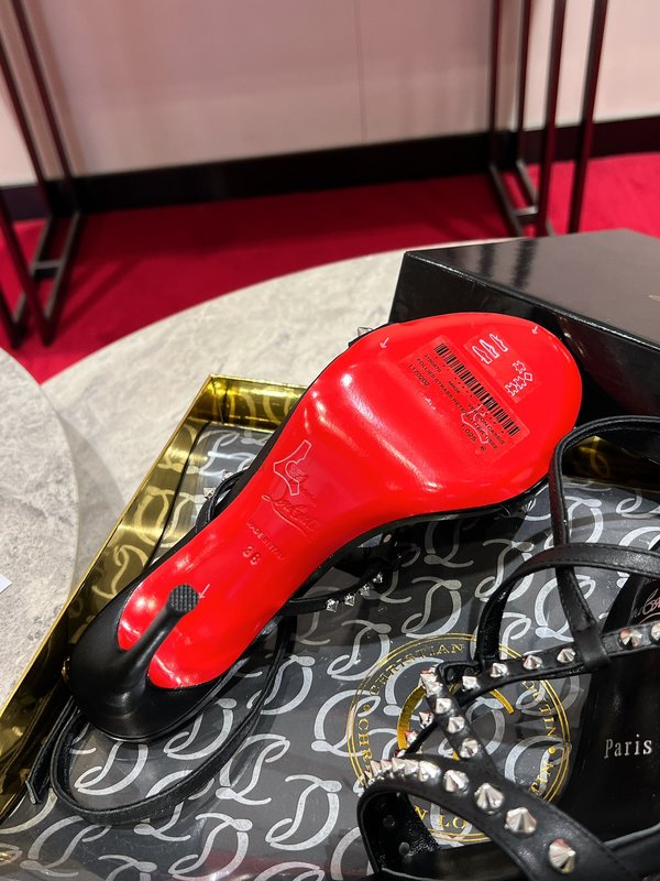크리스찬 루부탱 스파이크 하이힐 샌들 001-206656