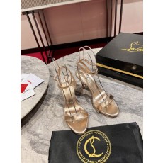 셉터 샌들 블랙 카프스킨 스트랩 하이힐 001-206663