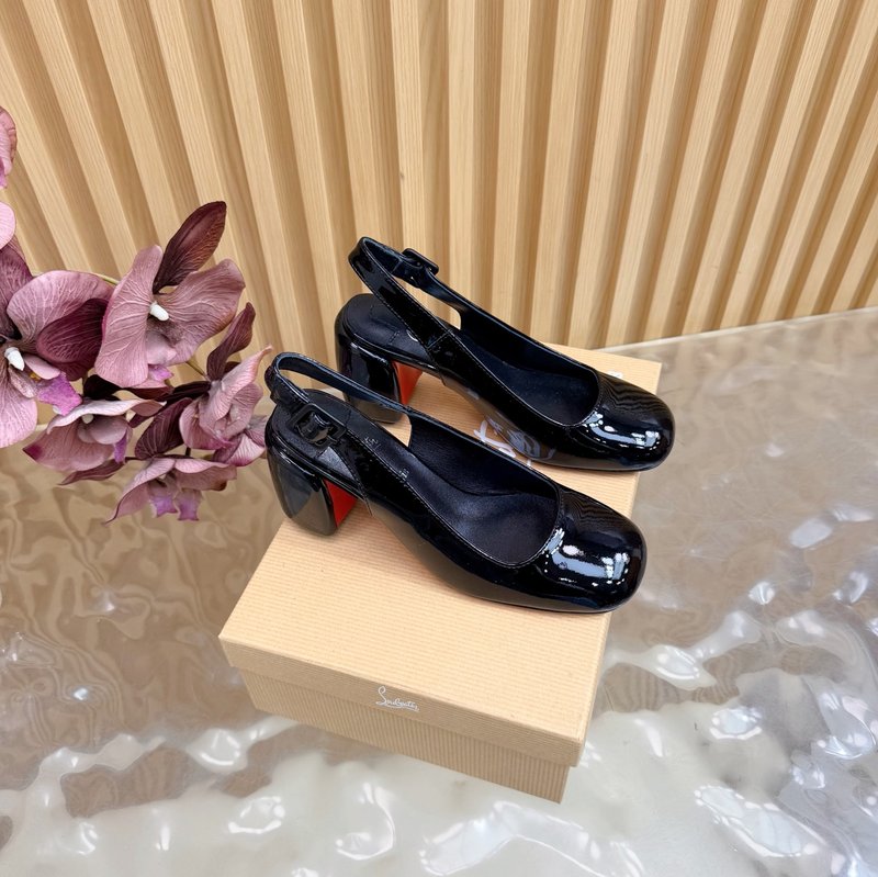 레드솔 장미 크리스탈 에나멜 하이힐 001-206735
