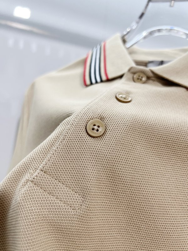버버리 컬러 블록 스트라이프 자수 폴로 셔츠 001-207151