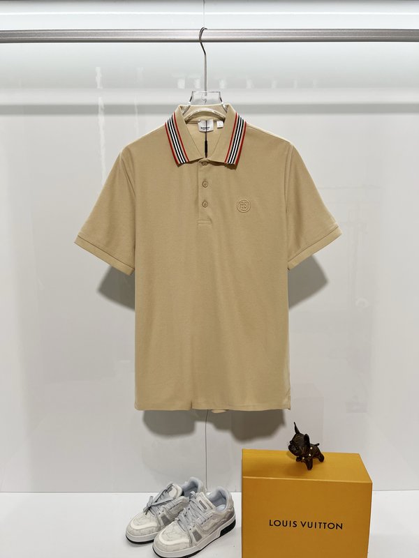 버버리 컬러 블록 스트라이프 자수 폴로 셔츠 001-207151