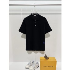 버버리 자수 블루 나이트 로고 심플 캐주얼 폴로 셔츠 001-207153