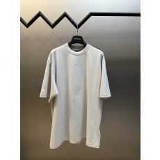 발렌시아가 레터 자수 반팔 티셔츠 001-207202