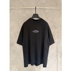 발렌시아가 유니섹스 순면 자수 반팔 티셔츠 001-207264