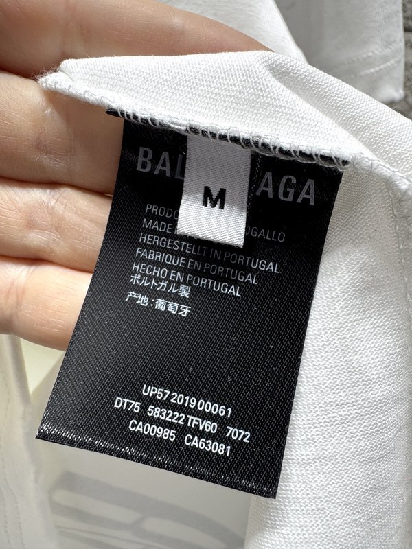 발렌시아가 프린트 레터 루즈핏 반팔 티셔츠 001-207265
