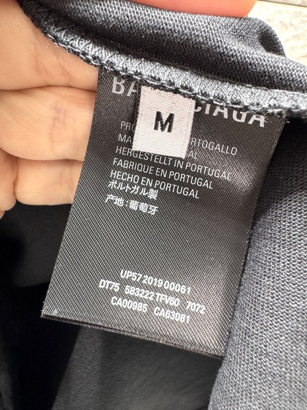 발렌시아가 프린트 로고 반팔 티셔츠 001-207268