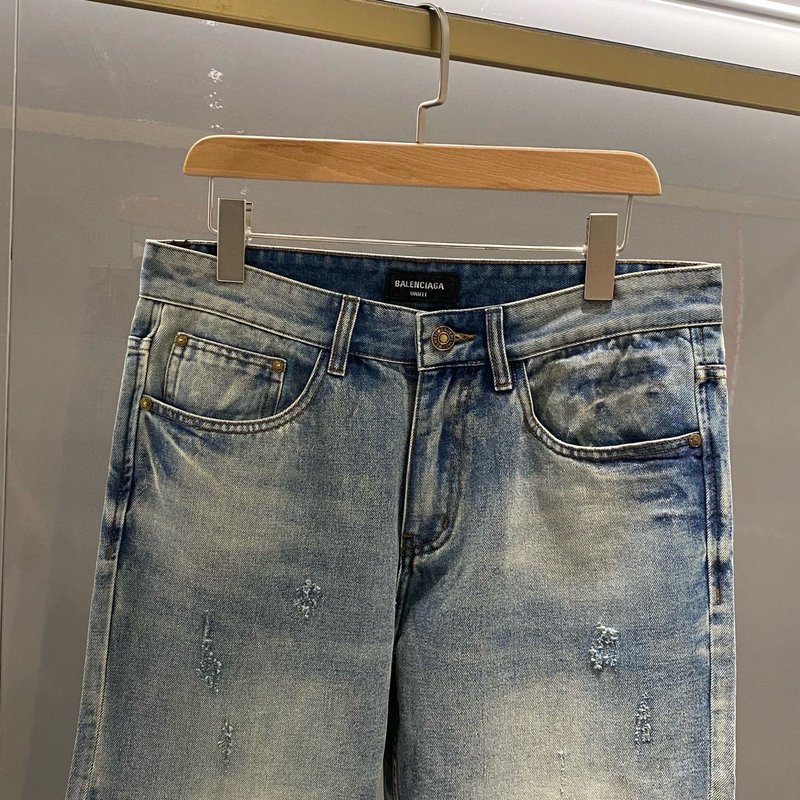 발렌시아가 남성 워싱 스트레치 데님 팬츠 001-207276
