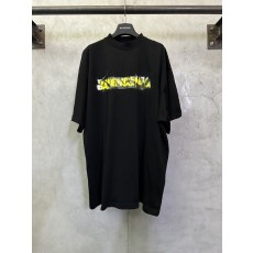 발렌시아가 옐로우 테이프 프린트 반팔 티셔츠 001-207291