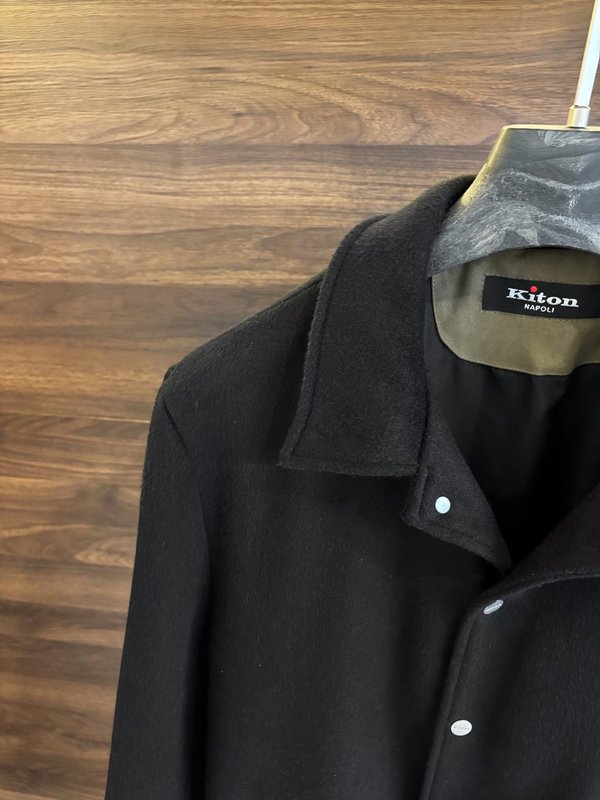 Kiton 울 캐시미어 혼방 남성 셔츠 재킷 001-207831