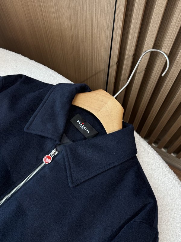 Kiton 남성 라펠 칼라 비즈니스 캐주얼 울 재킷 001-207846