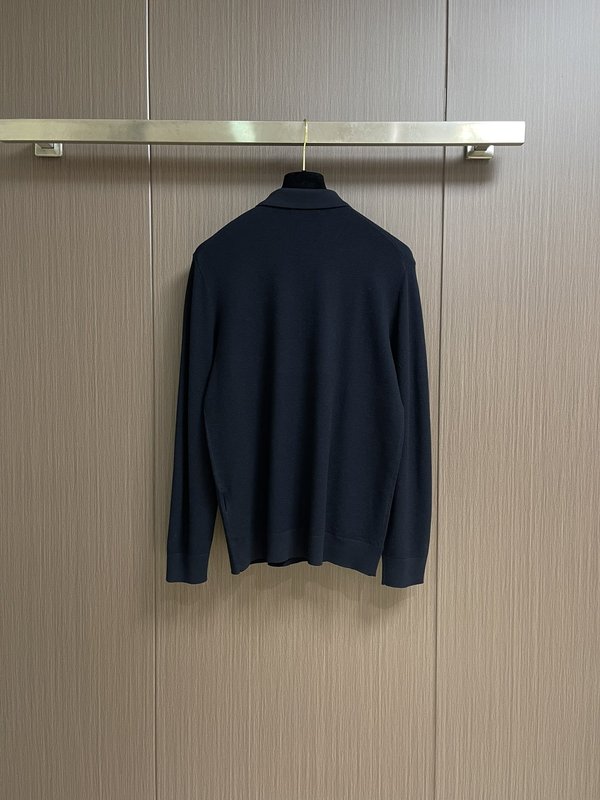Kiton 3 버튼 라펠 니트 긴팔 스웨터 001-207851