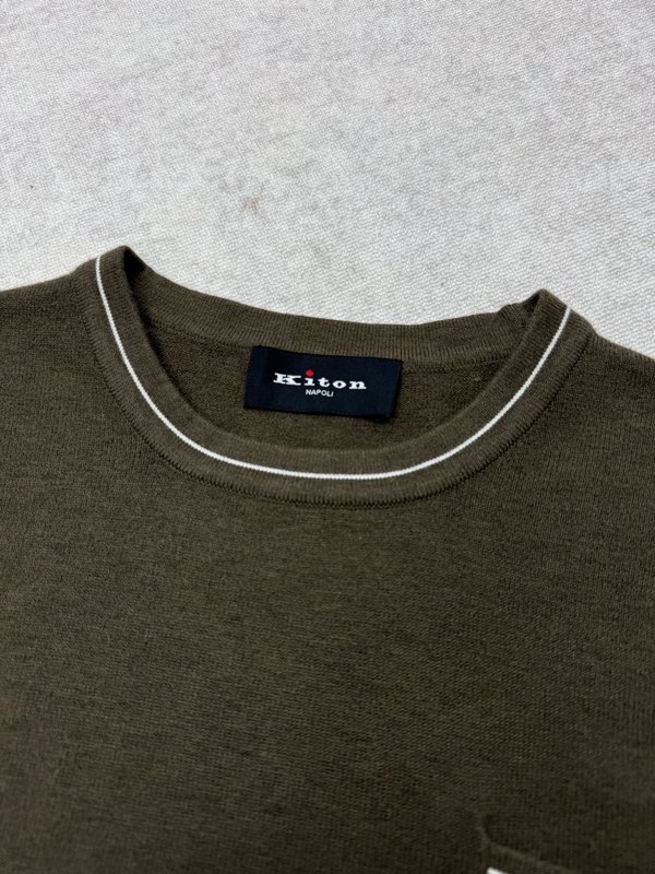 Kiton 니트 긴팔 라운드넥 상의 001-207853