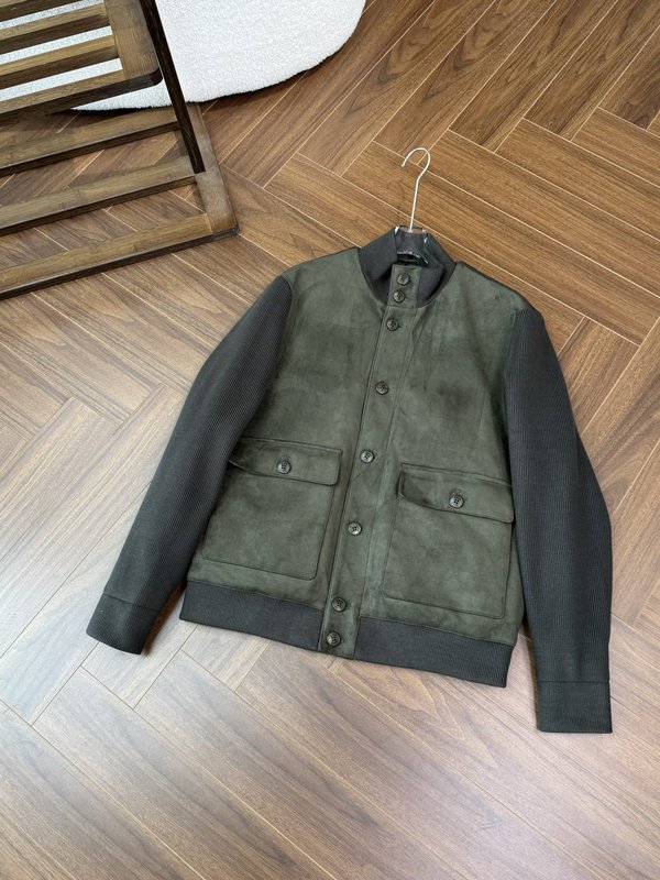 Kiton 남성용 가을 겨울 비즈니스 캐주얼 니트 패딩 001-207896