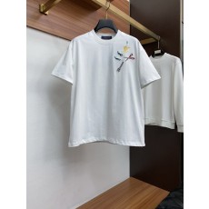 루이비통 남성 순면 라운드넥 반팔 티셔츠 001-207904