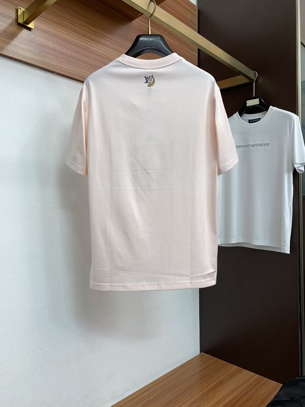 루이비통 남성 시어커 면 라운드넥 반팔 티셔츠 001-207940