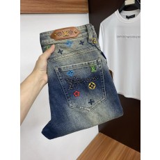 루이비통 남성 슬림 스트레이트 진 001-207981