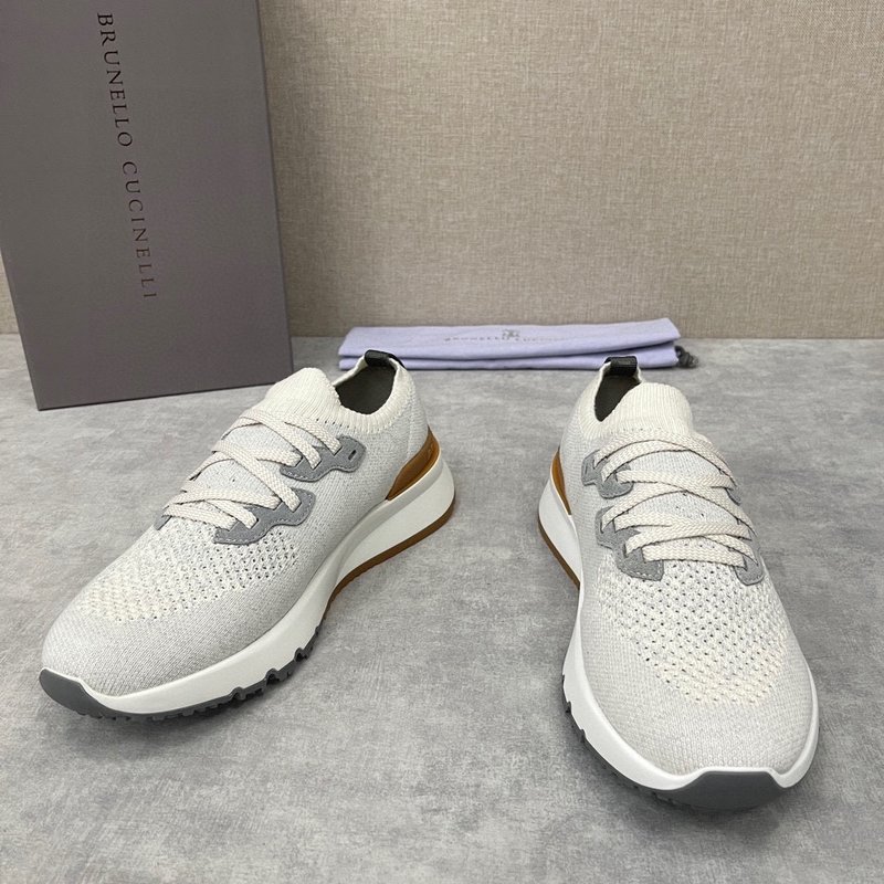 브루넬로 쿠치넬리 혼색 니트 운동화 001-209535