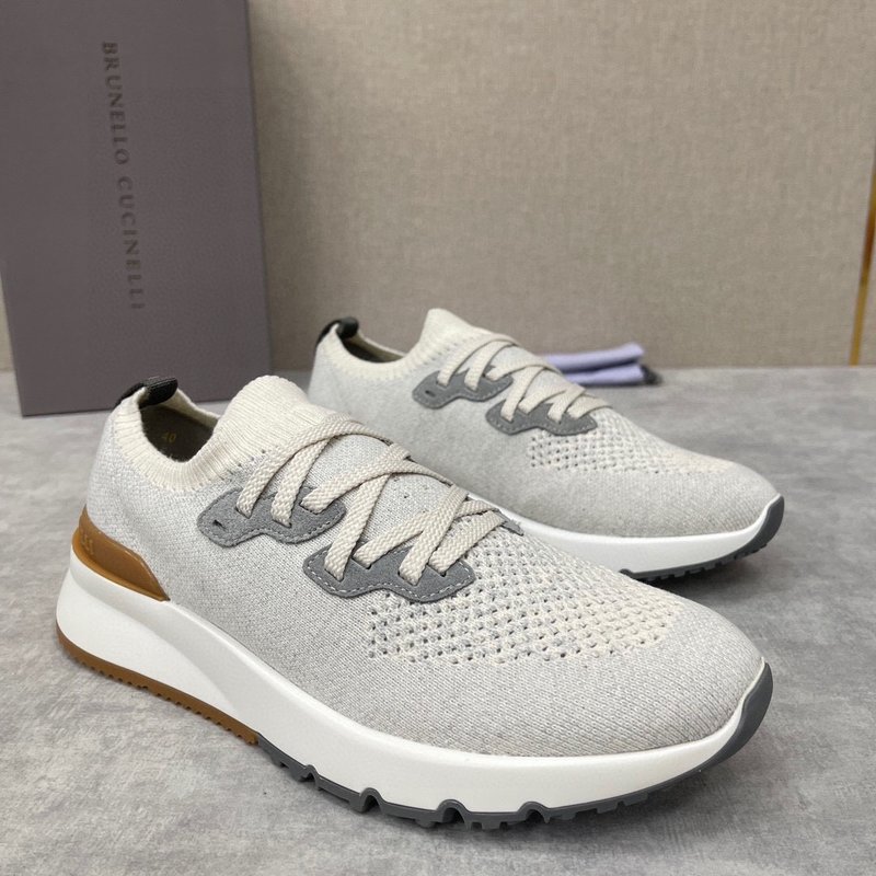 브루넬로 쿠치넬리 혼색 니트 운동화 001-209535