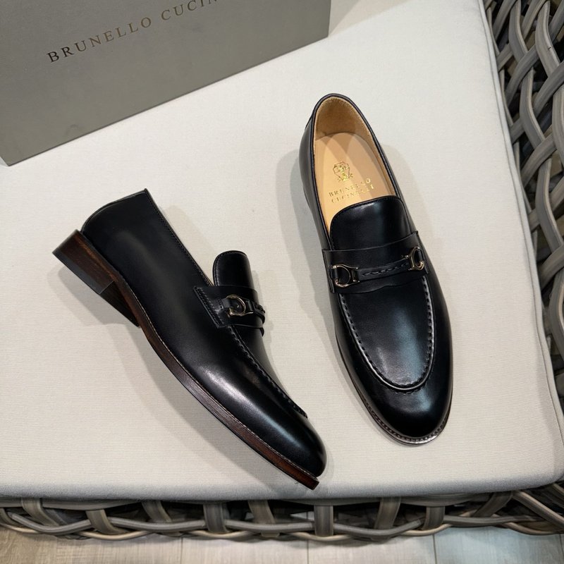 Brunello Cucinelli 가죽 모카신 001-209571