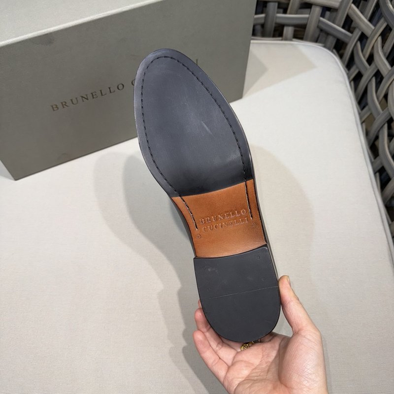 Brunello Cucinelli 가죽 모카신 001-209571