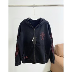 크롬하츠 암부 자수 패치 지퍼 후드티 001-210103