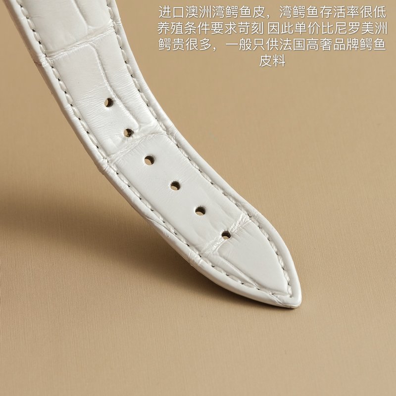오데마 피게 화이트 스트랩 여성용 시계 001-211366