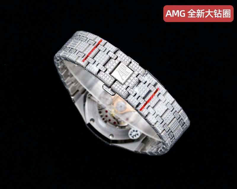 오데마 피게 로얄 오크 풀다이아몬드 오토매틱 시계 001-211422
