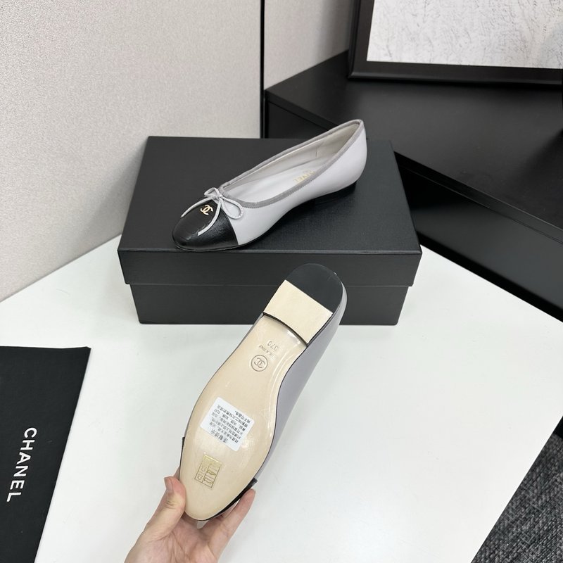 클래식 투톤 슬링백 발레리나 001-213100